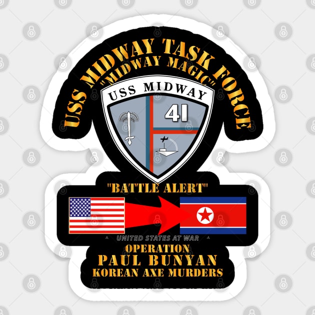 Operation Paul Bunyan - USS Midway - Korea Sticker by twix123844